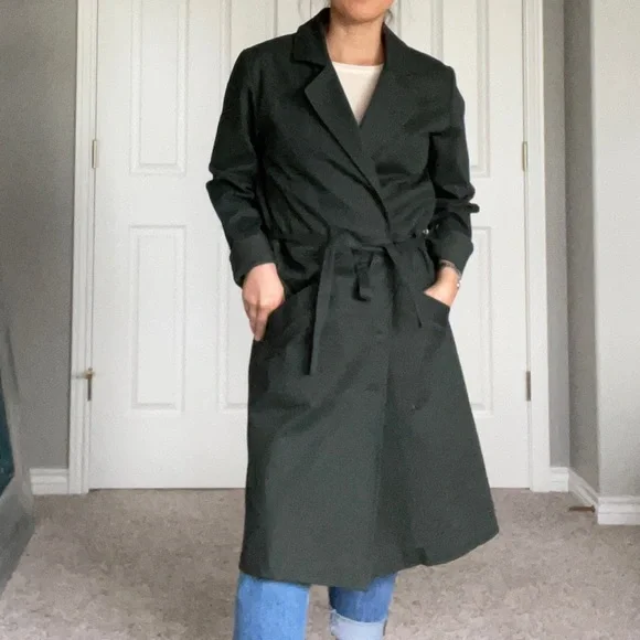 First Rite Green  herringbone utility Shop Coat - Picture 10 of 16